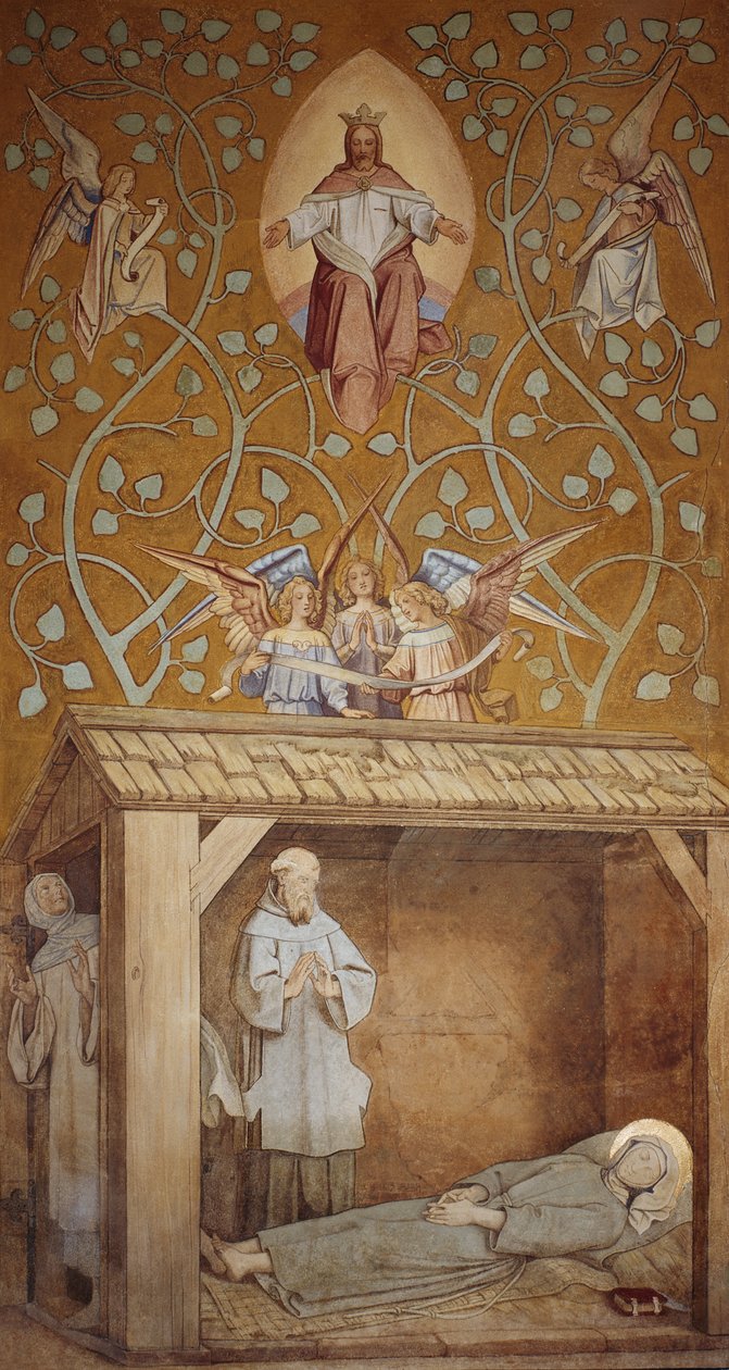 St. Elisabeths død, ca. 1855 (fresko) af Moritz Ludwig von Schwind