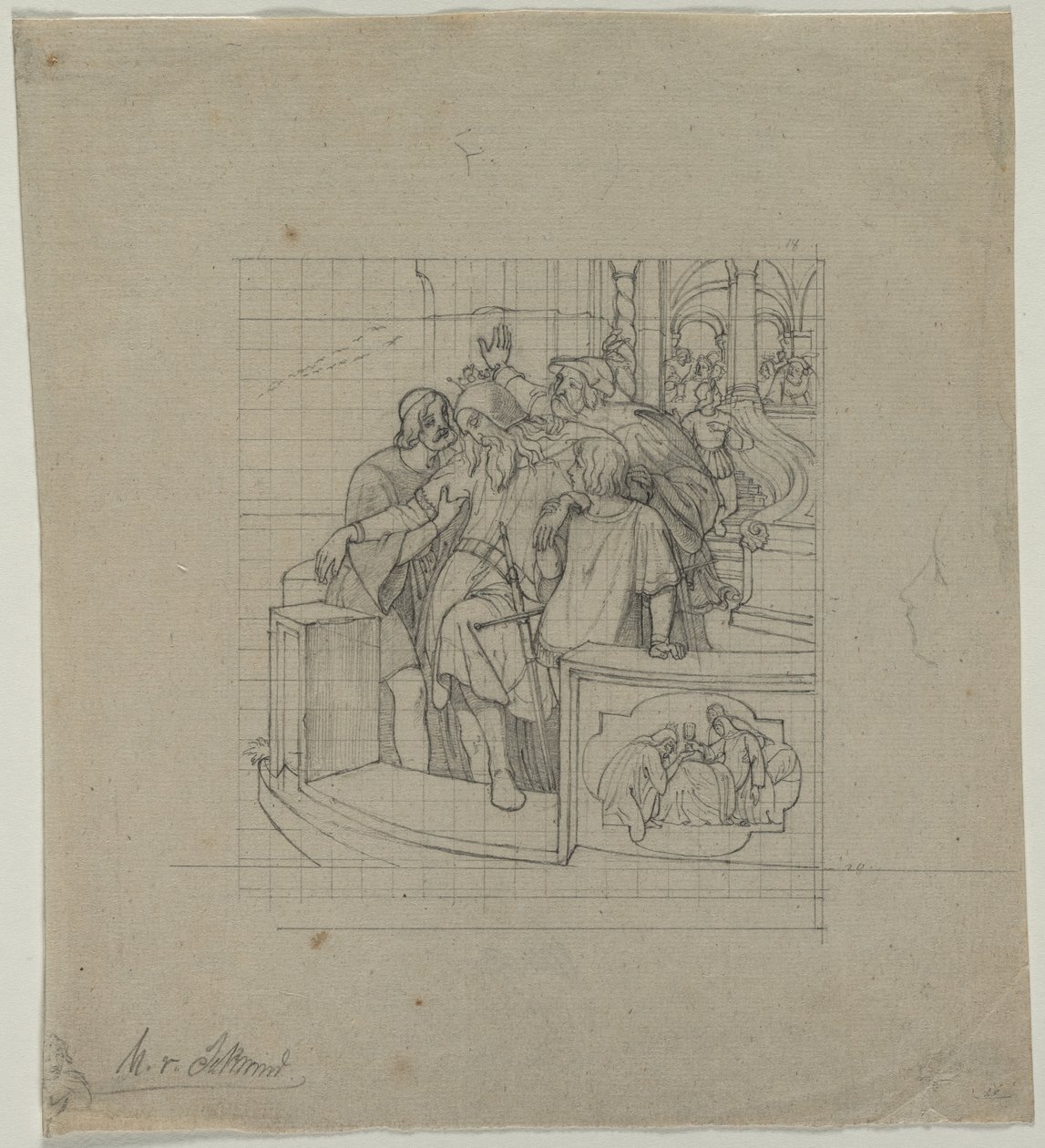 Kongen af Thule, andet eller tredje kvartal 1800-tallet. af Moritz Ludwig von Schwind