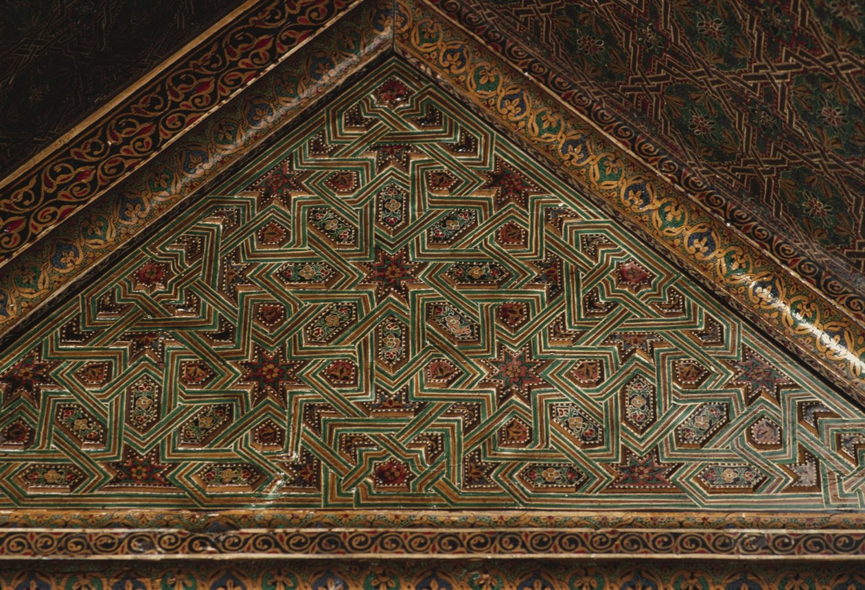 Kasbah of Thamiel glaoui, loftsdetalje (keramik) af Moroccan School