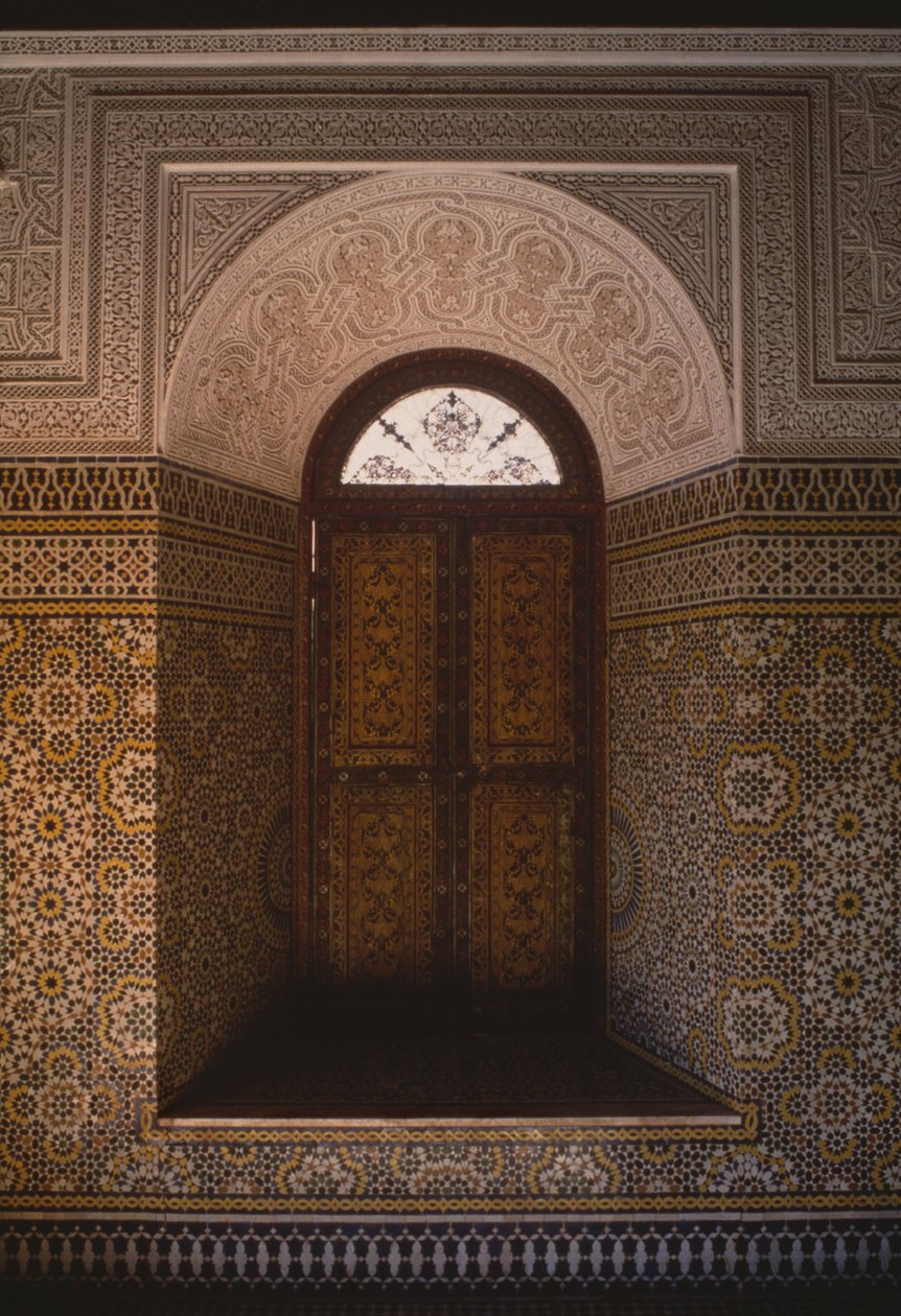 Kasbah of Thamiel glaoui, vindue (keramik) af Moroccan School