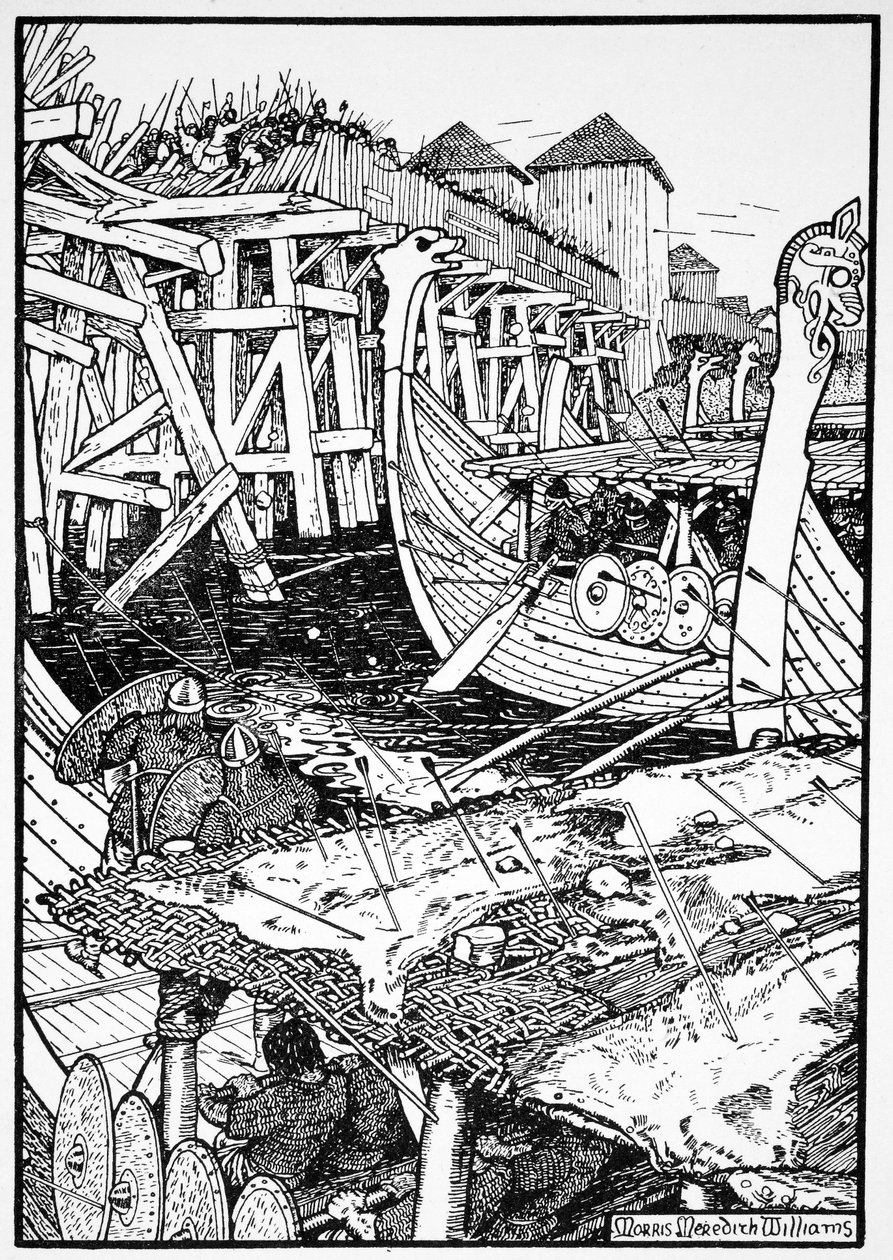 Slaget ved London Bridge, 1014 1913. af Morris Meredith Williams