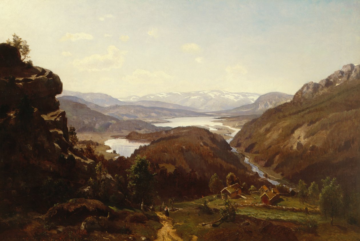 Udsigt mod Al i Hallingdal 1871 af Morten Muller