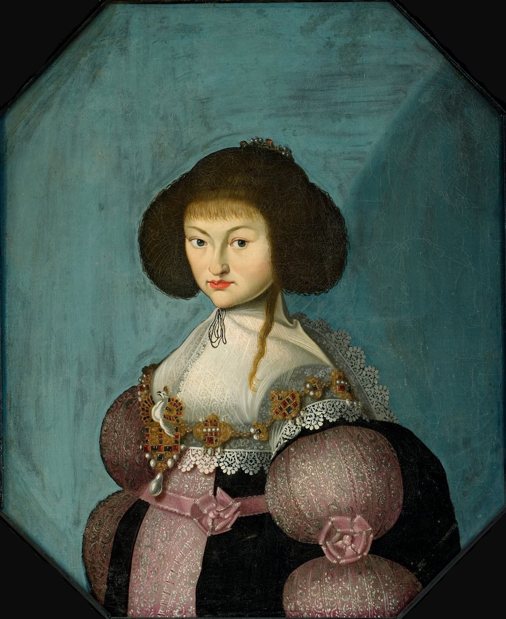 Prinsesse Magdalene Sibylle af Sachsen 1617-1668, hertuginde af..., mellem 1635 og 1660. af Morten Steenwinkel
