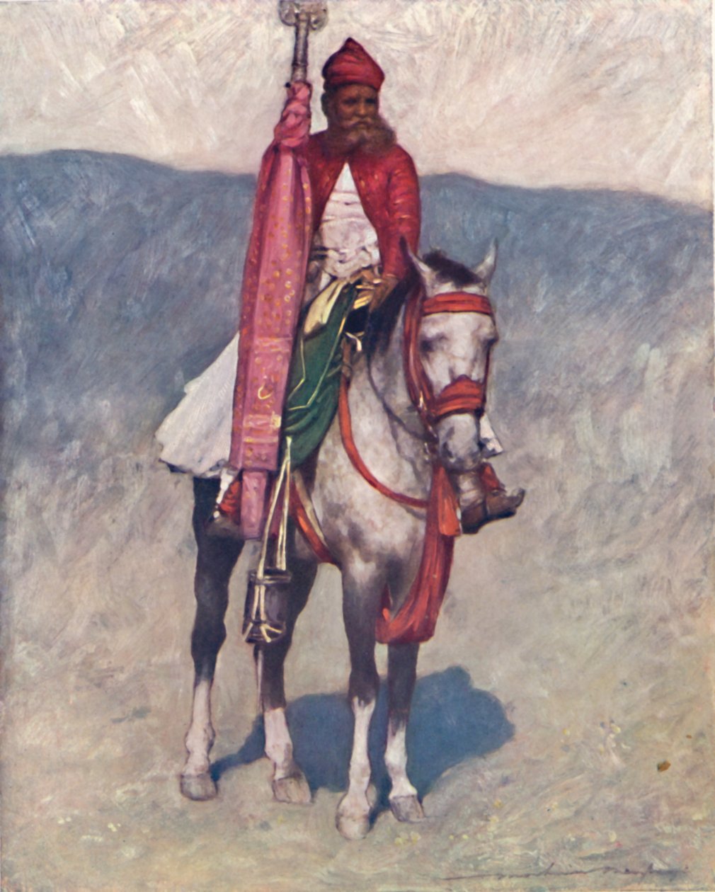 A Jaipur Horseman, 1903dani af Mortimer L Menpes