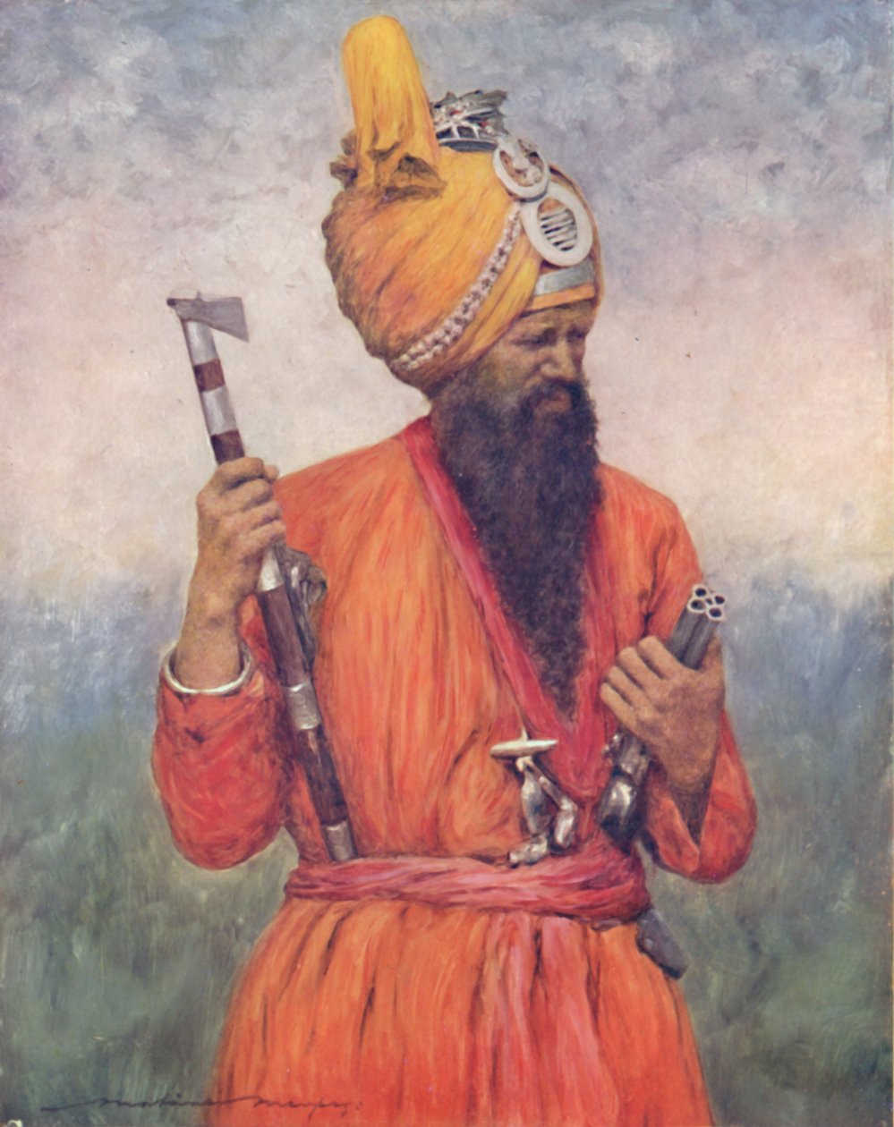 A Retainer from Jind, 1903dani af Mortimer L Menpes
