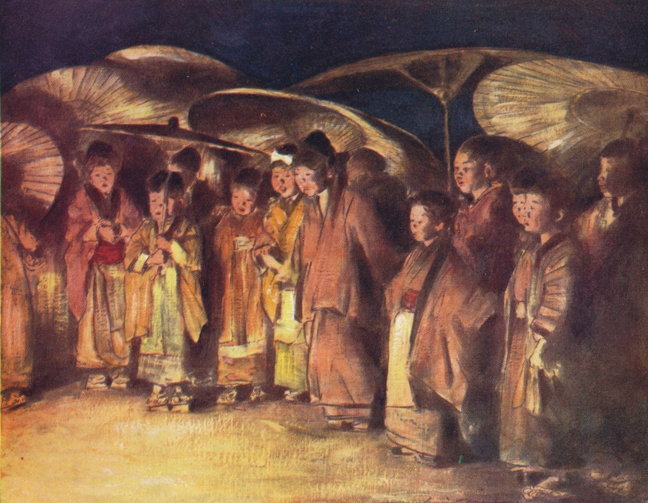 A Street Scene, Kyoto, c1887, 1901dani af Mortimer L Menpes