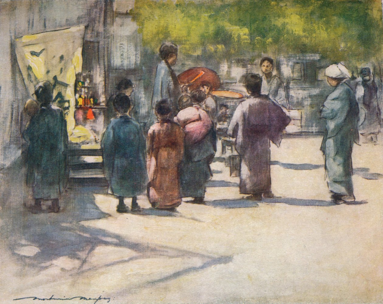 In Front of the Stall, c1887, 1901dani af Mortimer L Menpes