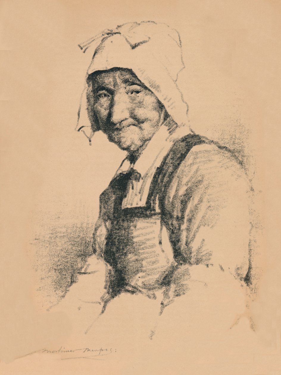 Portrait of an old woman, c1890, 1894dani af Mortimer L Menpes