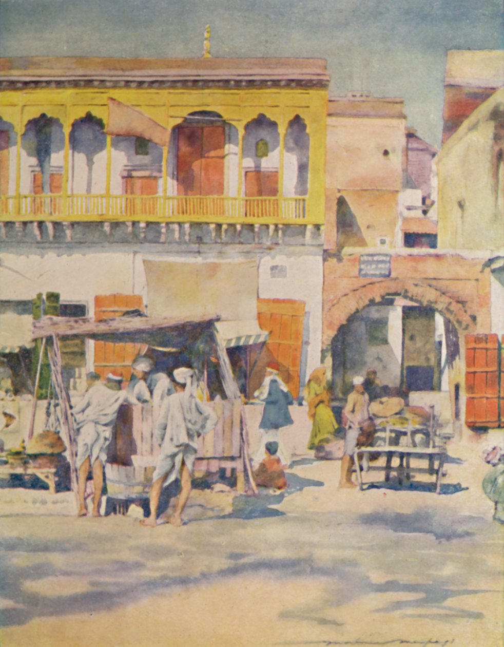 En basar, Delhi, 1905 af Mortimer Ludington Menpes