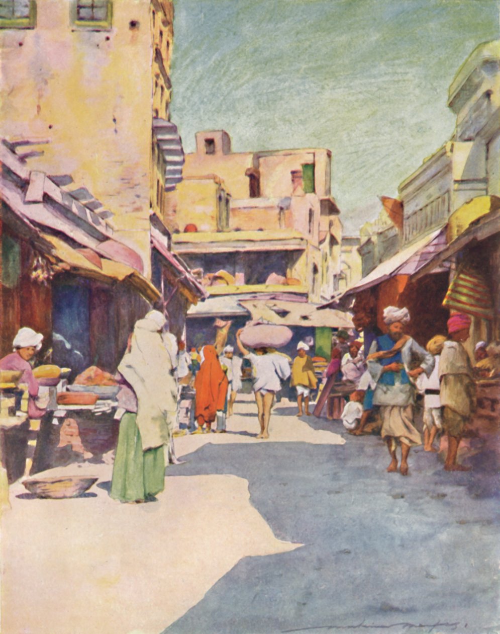 En basar i Amritsar, 1905 af Mortimer Ludington Menpes