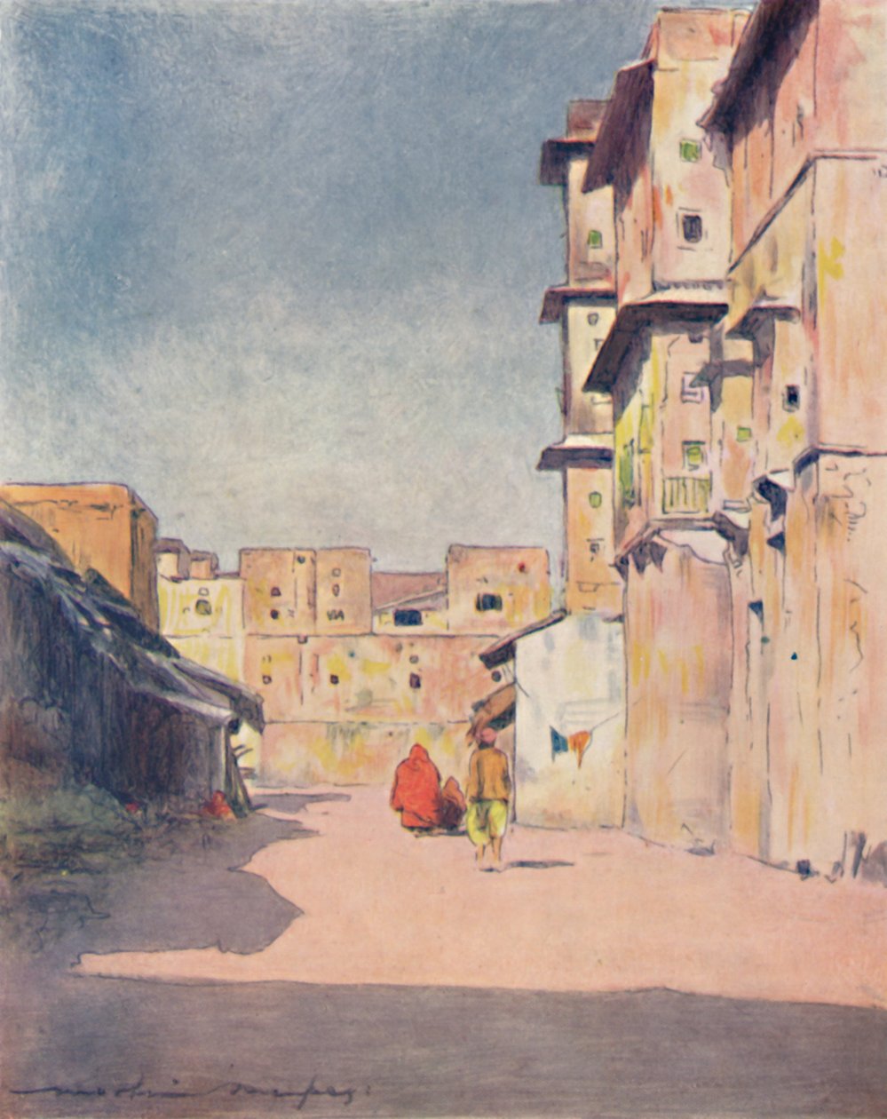 En gade i Jeypore, 1905 af Mortimer Ludington Menpes