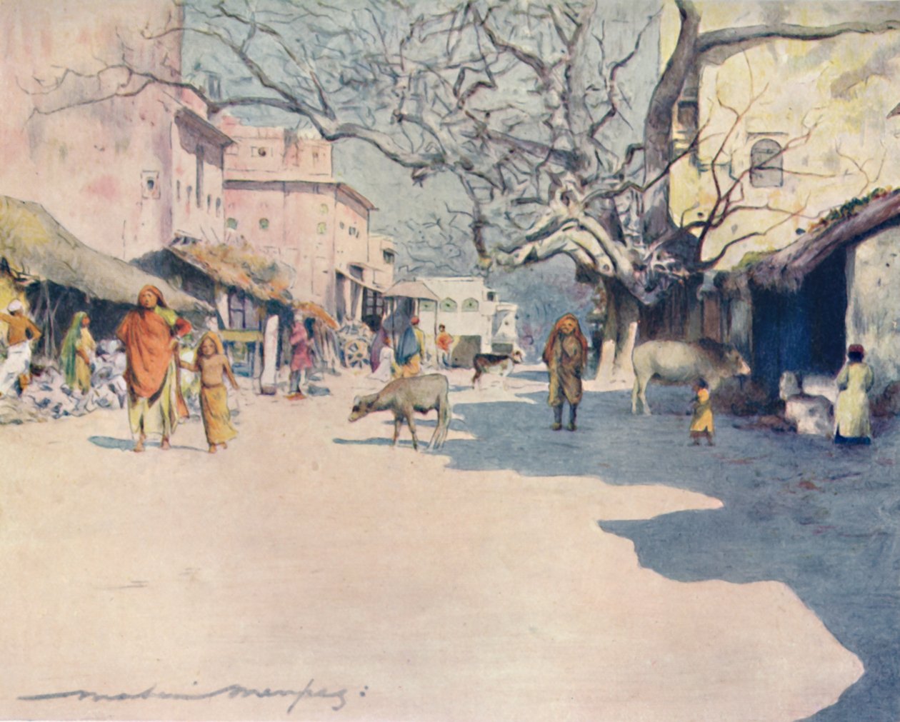Midt på dagen, Jeypore, 1905 af Mortimer Ludington Menpes