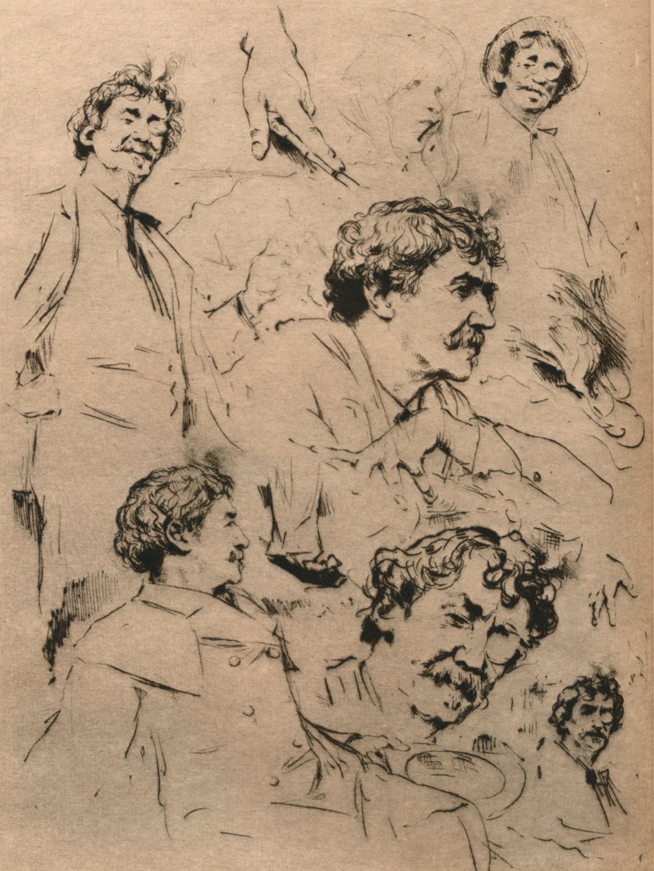 Studier af James McNeill Whistler, c1886. 1903 af Mortimer Ludington Menpes