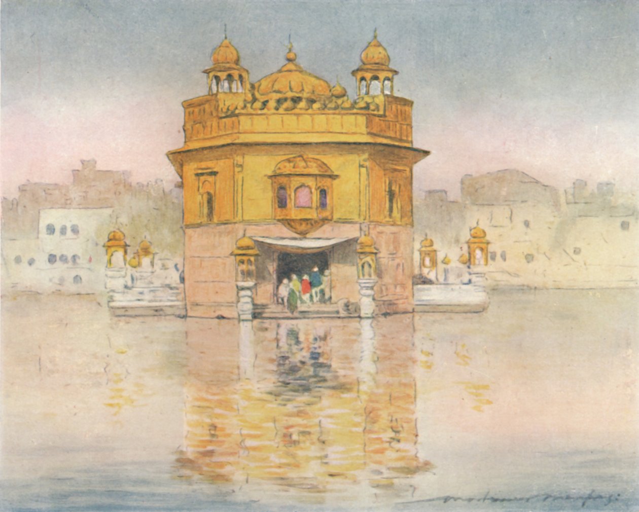 Det Gyldne Tempel, Amritsar, 1905 af Mortimer Ludington Menpes