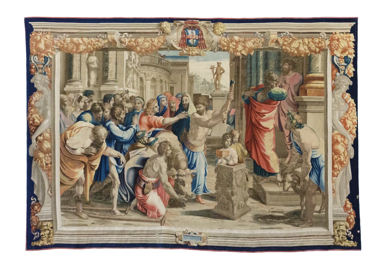 Ofringen af Listri, ca. 1630 (billedtæppe på tegneserier af Raphael) af Mortlake Tapestry Manufactory