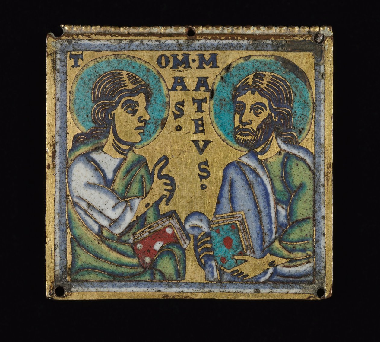 Plade, der forestiller St. Thomas og St. Matthew, ca. 1160 af Mosan School