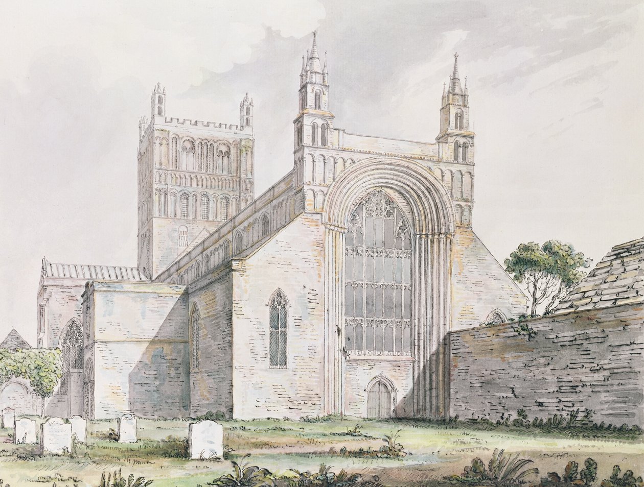 Tewkesbury Church, Gloucestershire af Moses Griffith
