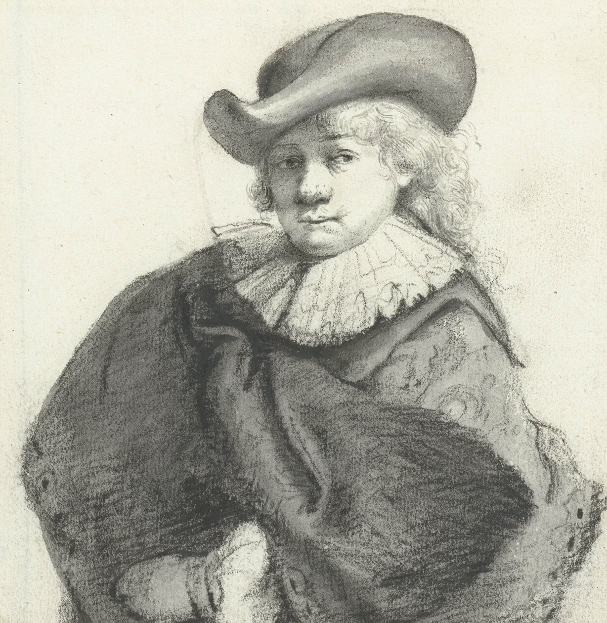 Portræt af Rembrandt, efter Rembrandt van Rijn, c.1660 af Moses Ter Borch