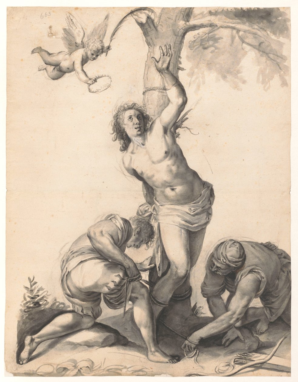 Sankt Sebastians martyrium af Moses Ter Borch