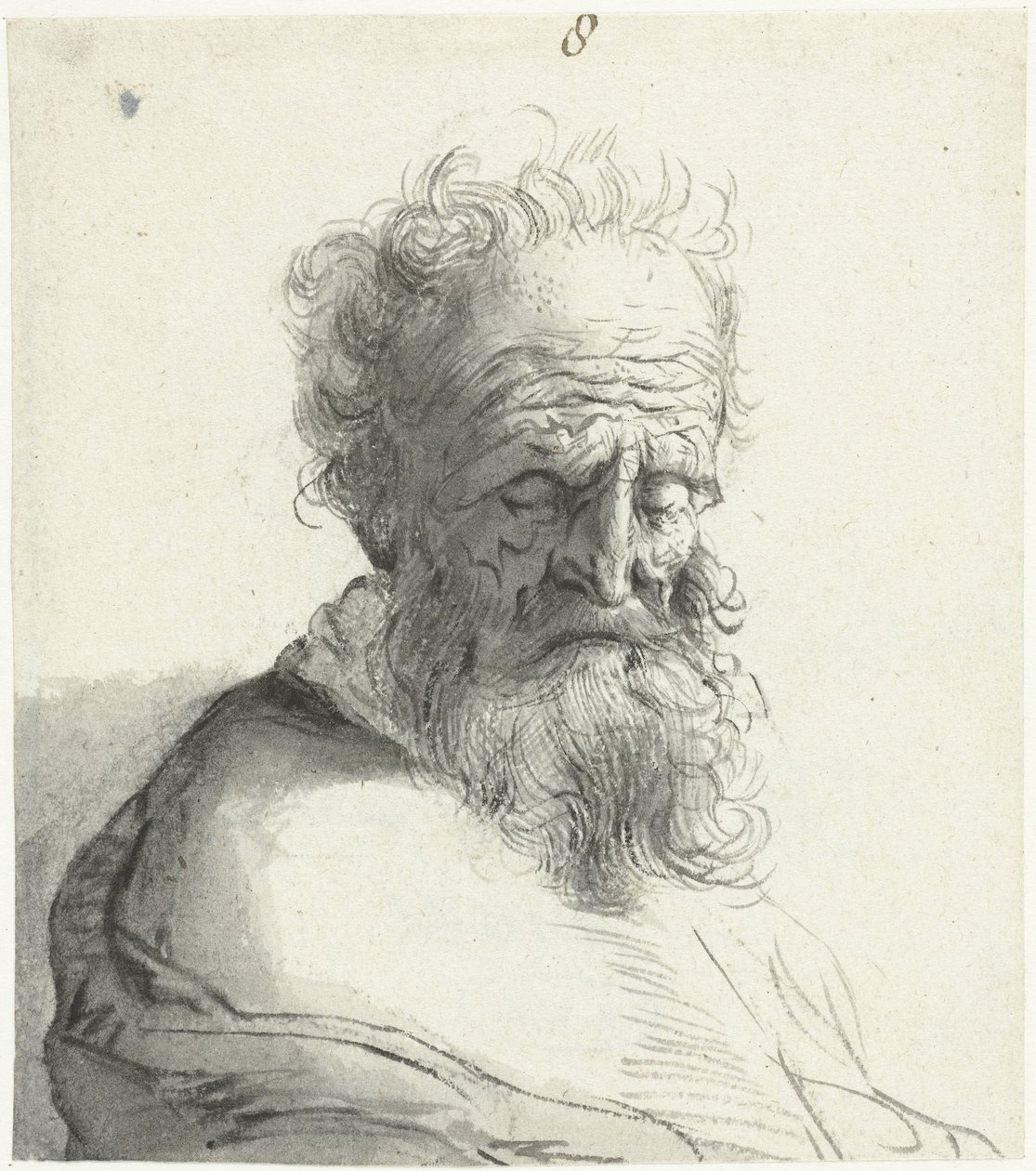 Hoved af en gammel mand af Moses Ter Borch