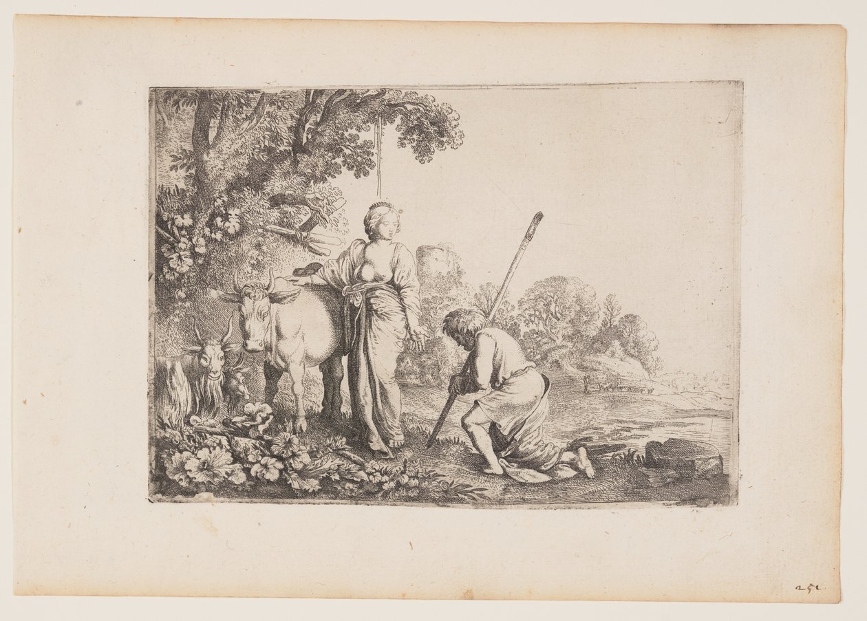 Juno Delivering Io, planche 1 fra Historien om Merkur og Argus af Moses van Uyttenbroeck