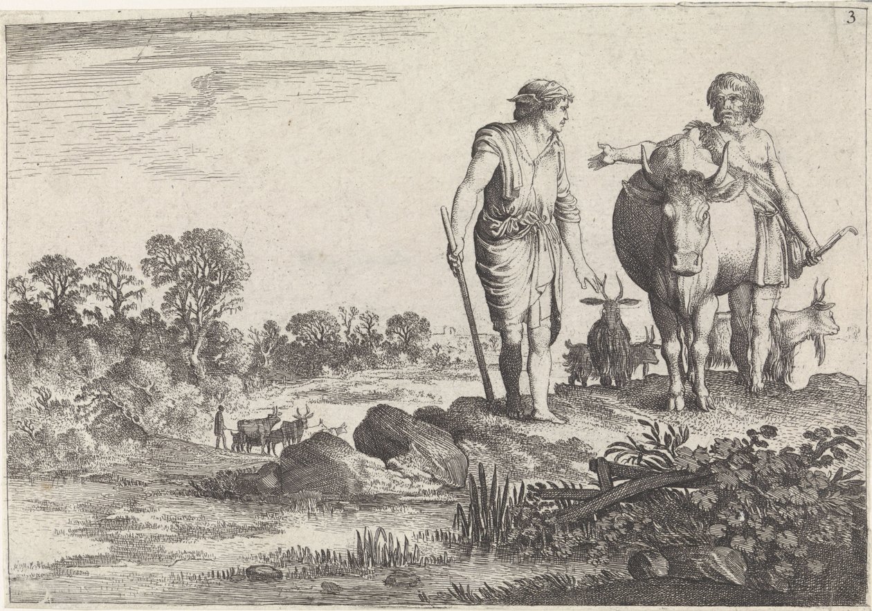 Argus beder Mercury om at blive hos ham Mercury and Argus (serietitel) af Moyses van Wtenbrouck