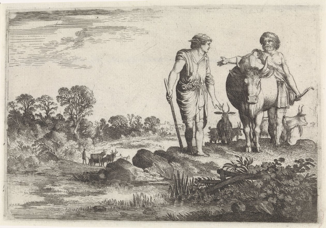 Argus beder Mercury om at blive hos ham Mercury and Argus (serietitel) af Moyses van Wtenbrouck