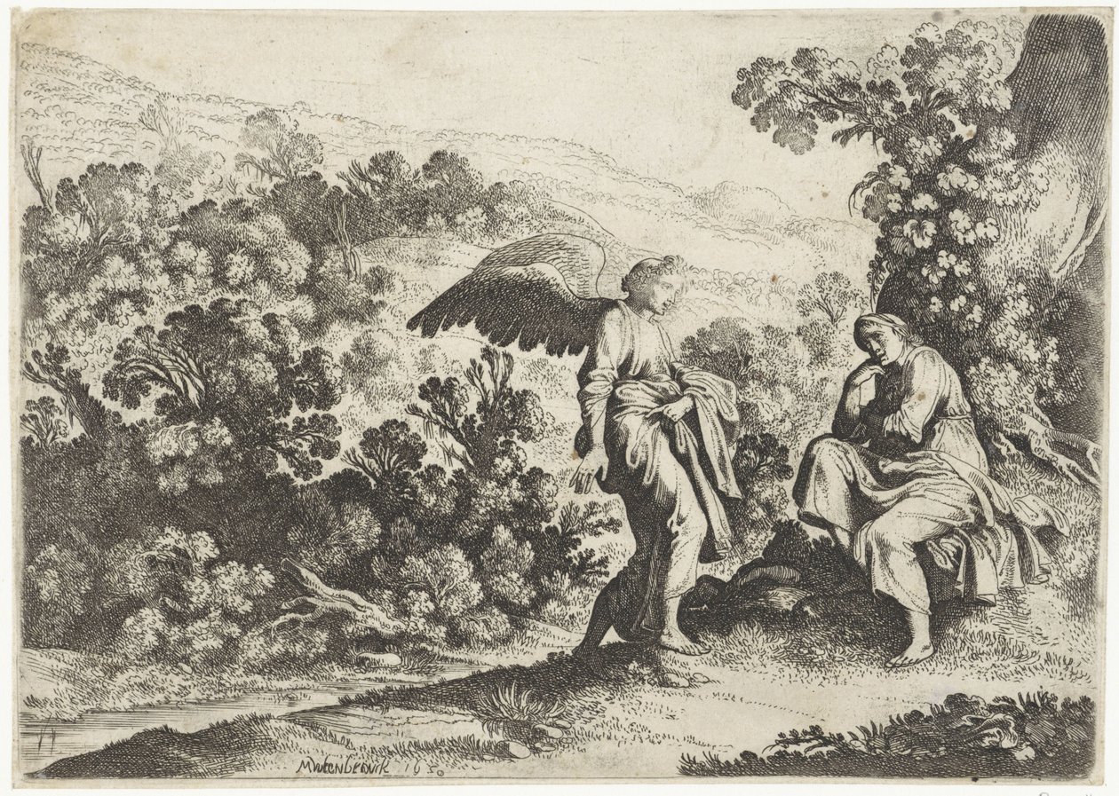 Englen trøster Hagar The Story of Hagar (serietitel) af Moyses van Wtenbrouck