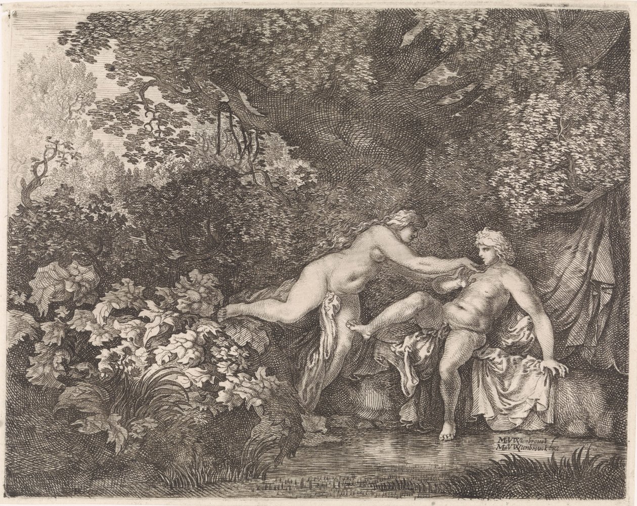 Salmacis og Hermafroditus af Moyses van Wtenbrouck