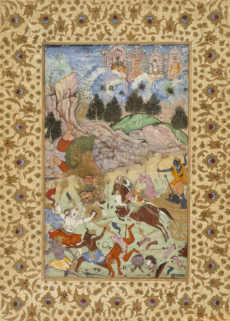 Dræber Samvara af Pradyum, c.i- ೯೦ af Mughal School