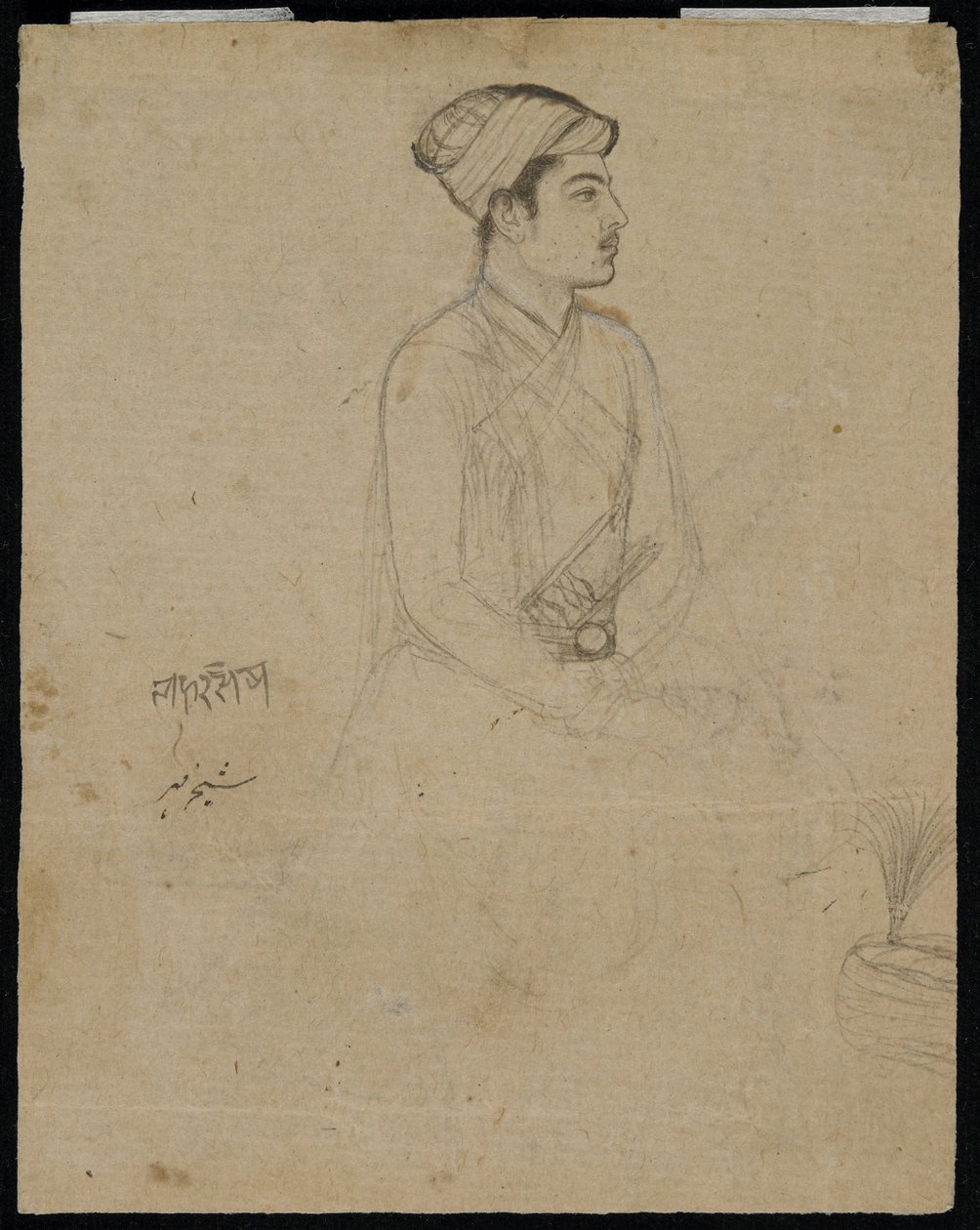 Siddende adelsmand, midten af 1600-tallet af Mughal School