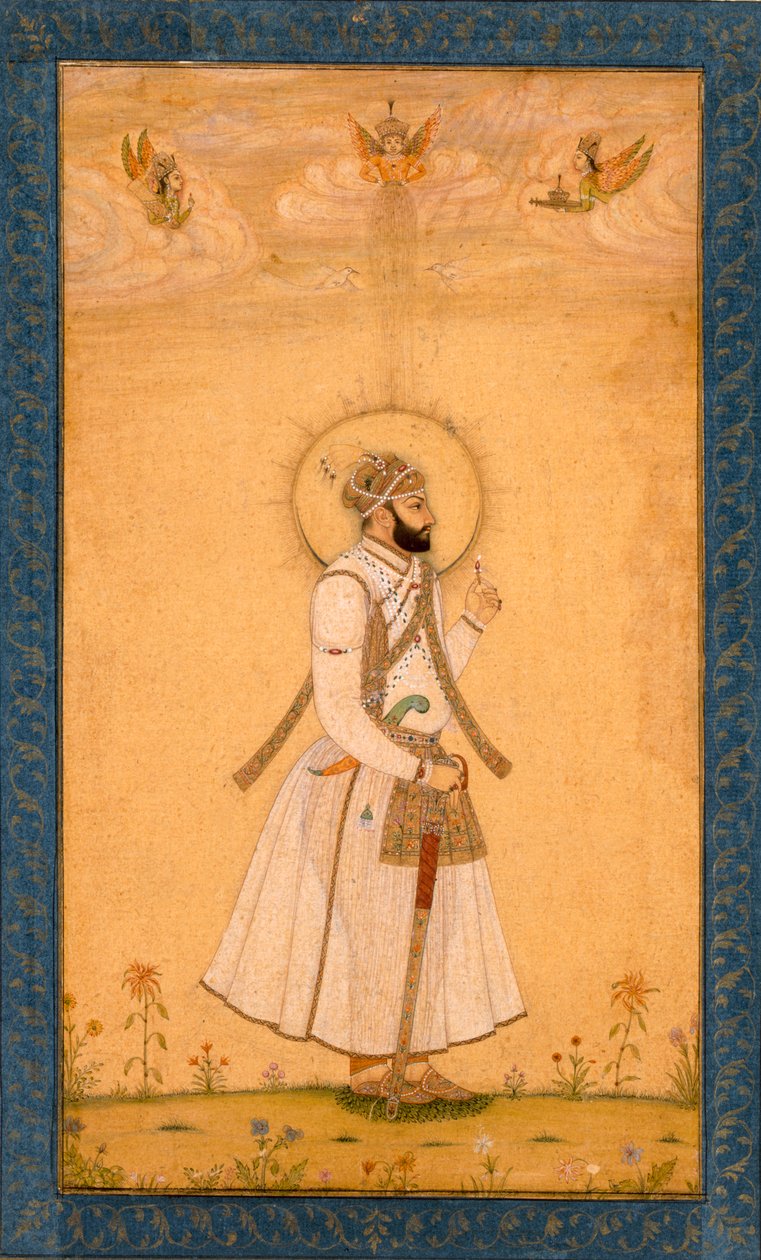Kejser Farrukhsiyar (1683-1719) fra det store Clive-album af Mughal School