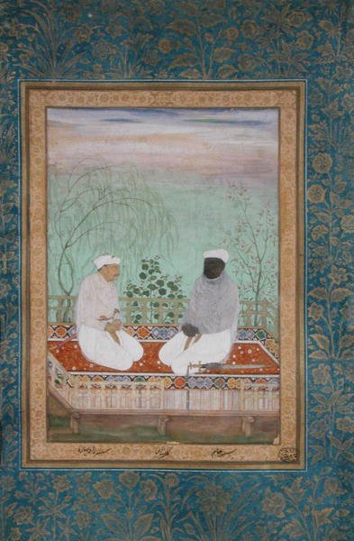 Portrætter af to godsejere, Rai Bharo og Jassa Jam fra Gujarat, ca. 1618 (gouache på pergament) af Mughal School