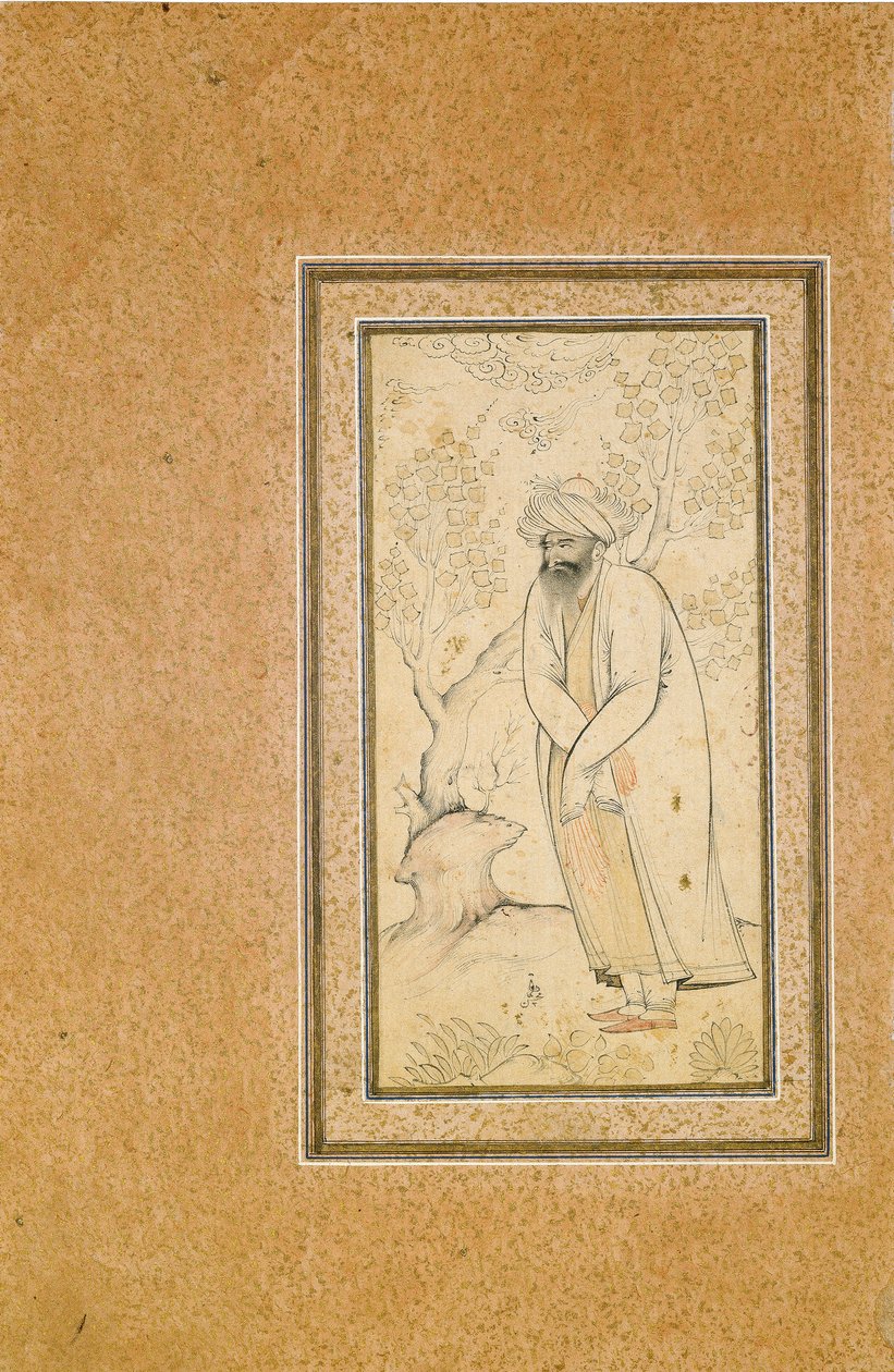 En stående Dervish af Muhammad Muhsin