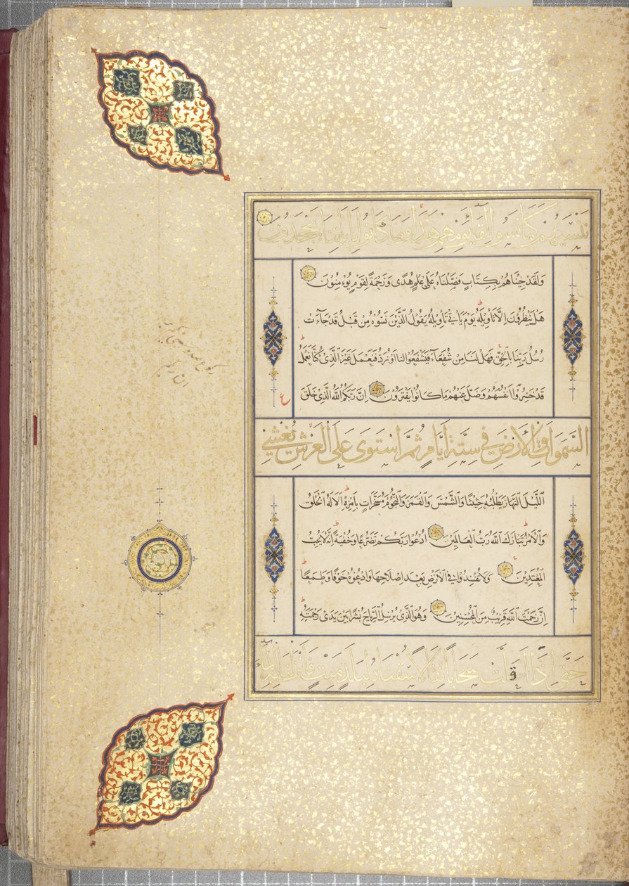 Fol 83 recto, Timurid Quran, 1441 (blæk & guld på papir) af Muhammad Mumin Abdallah Al Murwand