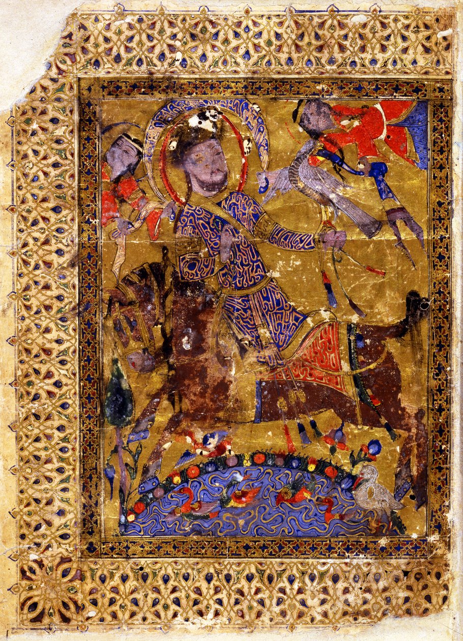 Illustration fra Kitab al-aghani Book of Songs af Muhammad ibn Abi Talib al Badri