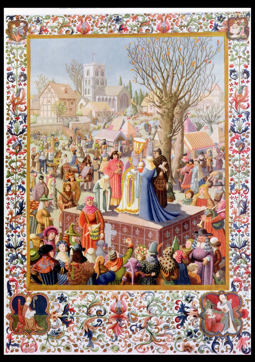 Begyndelsen på julespillet Forsiden af The Illustrated London News af Muriel Broderick