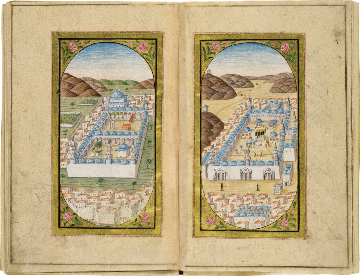 Al-Masjid an-Nabawi ved den store moske, 1783 af Mustafa Halimi