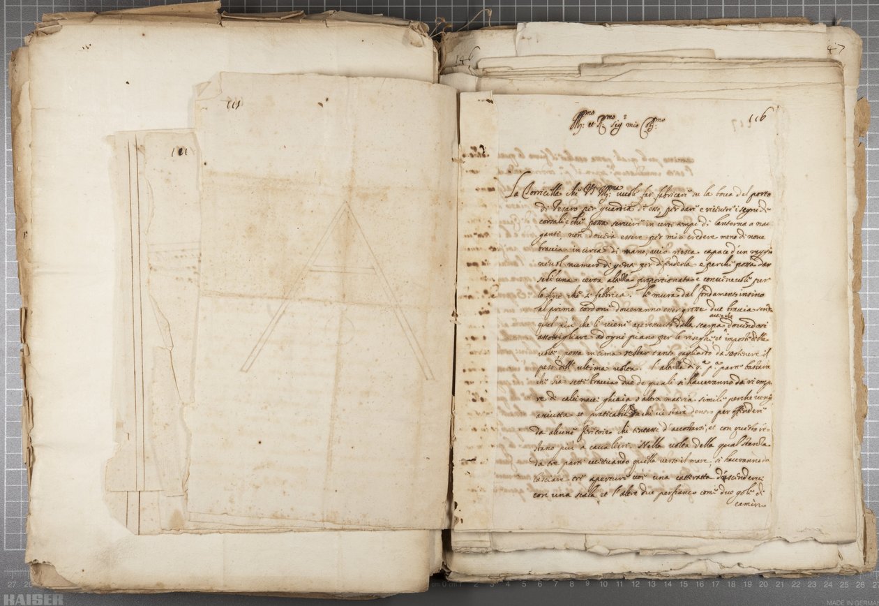 Portefølje med tegninger af Mutio Oddi fra Urbino og andre, s. 116, ca. 1635-40 (pen & blæk på papir i indbundet bind) af Muzio Oddi
