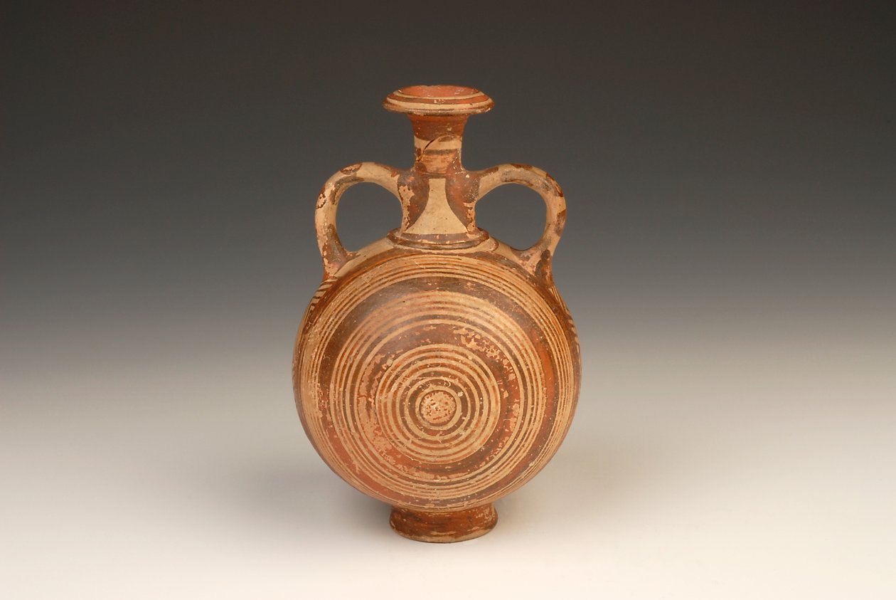 Aryballos Pilgrimskolbe 1400-1370 f.Kr. terracotta af Mycenaean