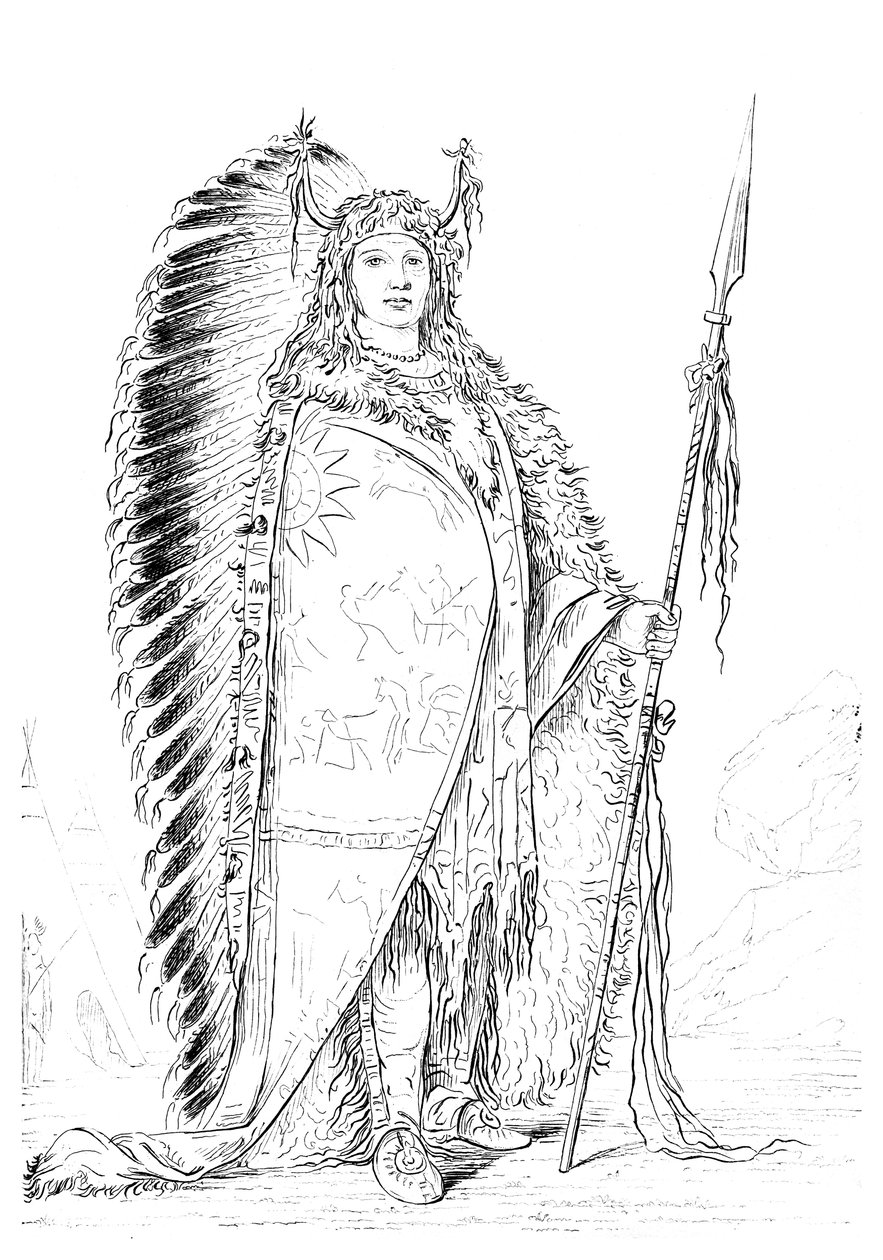 Black Rock, chef for New-saw-wee-gee-stammen, 1841. af Myers and Co