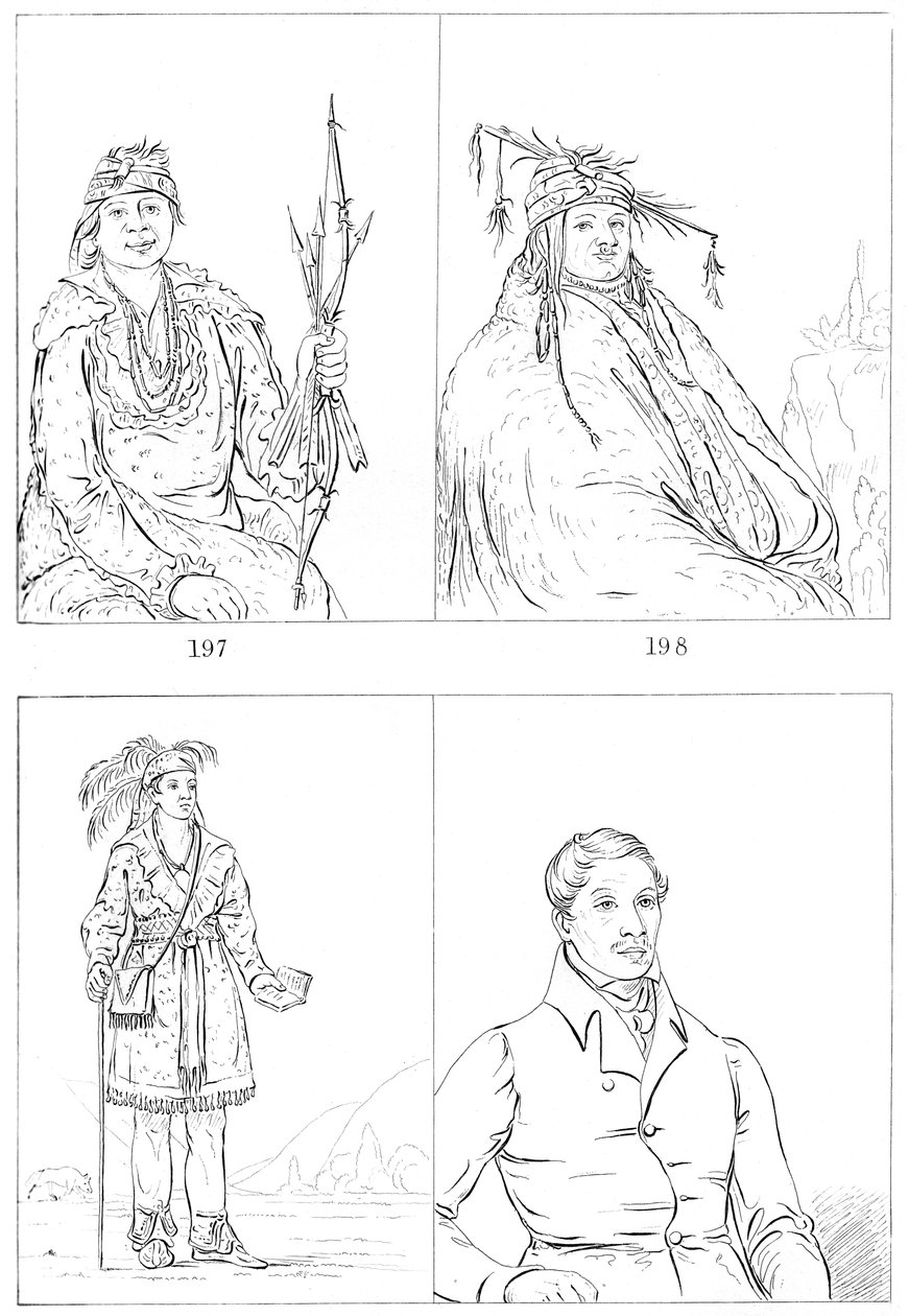 Delawares og mohikanere, 1841. af Myers and Co