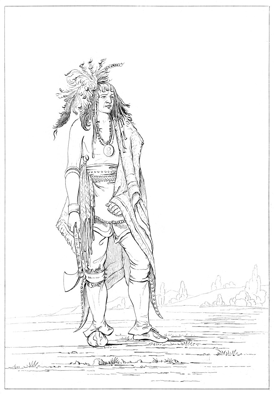 Iroquois modig, 1841. af Myers and Co