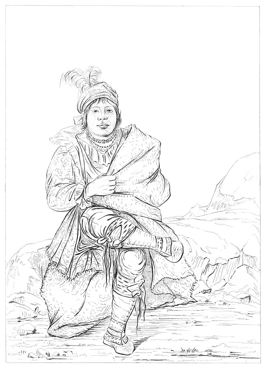 Native American, North Western Frontier, 1841. af Myers and Co