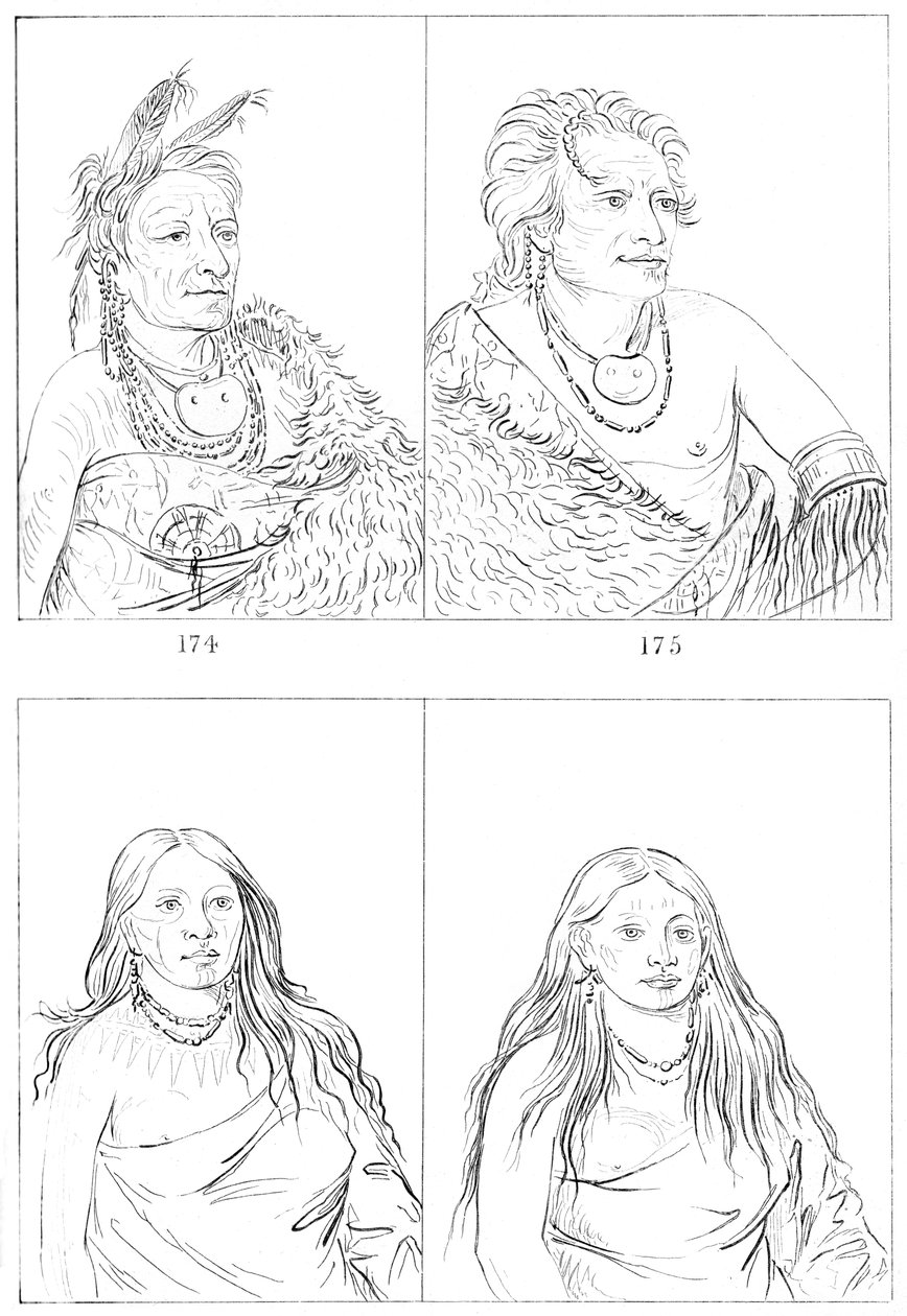 Pawnees, 1841. af Myers and Co