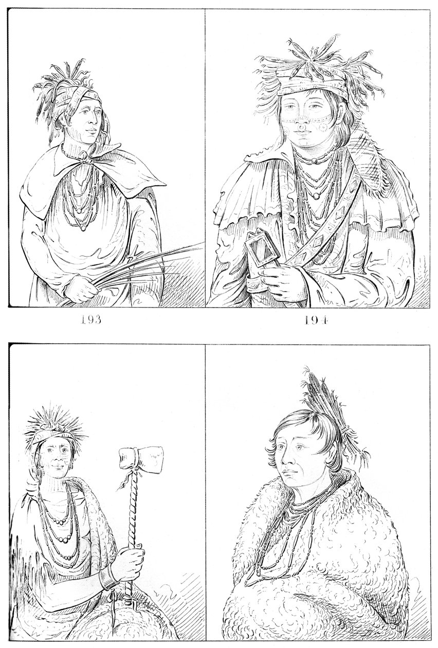 Peorias og Piankashaws, 1841. af Myers and Co