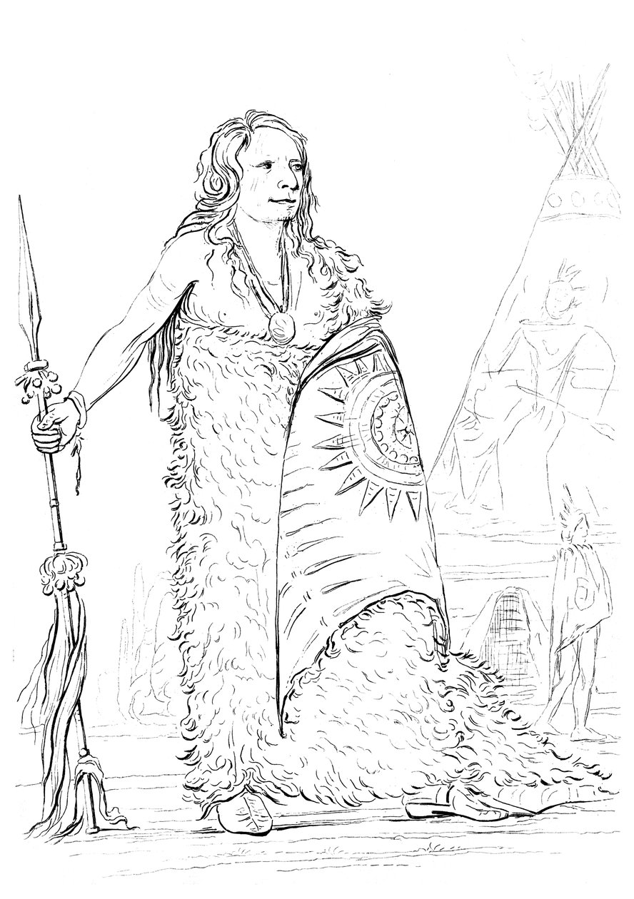 Smoke, høvding for Ponca-stammen, 1841. af Myers and Co