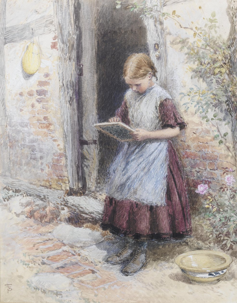 En skolepige af Myles Birket Foster