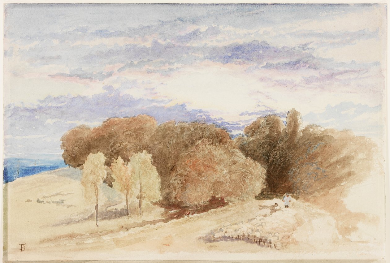 Arundel Park (blyant og akvarel på papir) af Myles Birket Foster