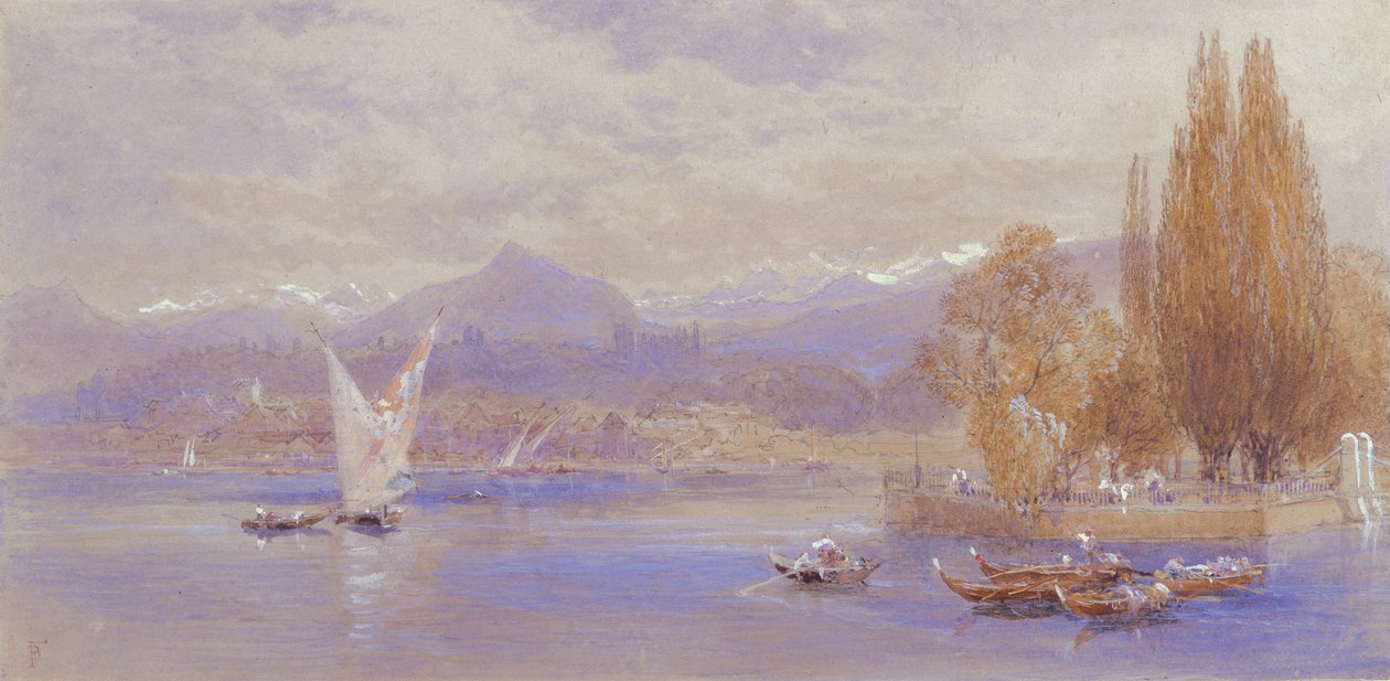 Genevesøen, 1800-tallet af Myles Birket Foster